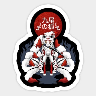 Mystical Enchantress: The Legend of the Nine-Tailed Kitsune Sticker